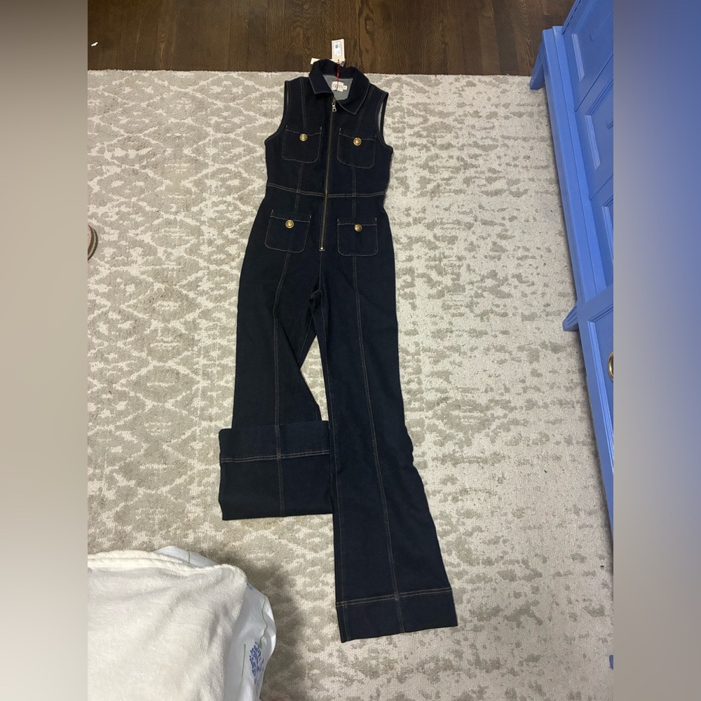 NWT Alice and Olivia Denim jumpsuit